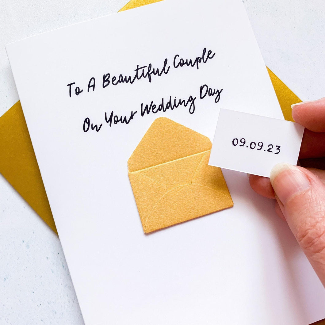 To A Beautiful Couple on your Wedding Day Card, Card For Couple, On your wedding day, Congratulations Card, Personalised Wedding Card