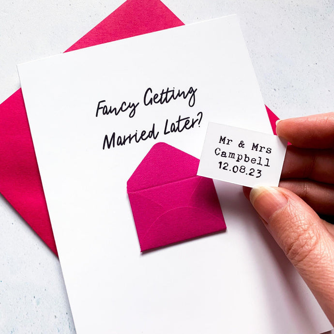 Fancy Getting Married Later Wedding Card, Wedding Card for groom, Wedding Card for bride, On our wedding day card, Wedding Card for Fiancee