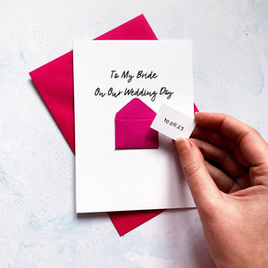 To My Bride on our Wedding Day Card, Wedding Card for groom, Wedding Card for bride, On our wedding day card, Wedding Card for Fiance