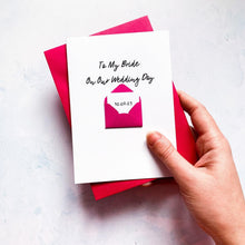 Load image into Gallery viewer, To My Bride on our Wedding Day Card, Wedding Card for groom, Wedding Card for bride, On our wedding day card, Wedding Card for Fiance
