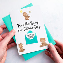 Load image into Gallery viewer, Personalised Fathers Day Card, From The Bump, Custom Handmade Greeting Card, Cute Keepsake Gift, Daddy To Be, 1st Father's Day Together