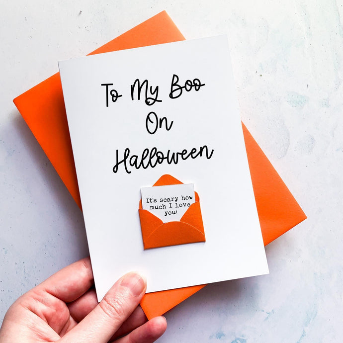 Personalised Halloween Card, Handmade Halloween Card, Card For Husband, Card For Wife, Halloween Invite, Halloween Cards, Cute, Funny Card