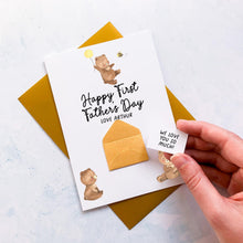 Load image into Gallery viewer, Personalised First Fathers Day Card, From Baby, Custom Handmade Greeting Card, Cute Keepsake Gift, To My Daddy, 1st Father's Day Together