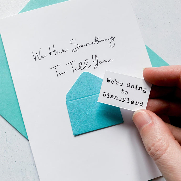 Surprise Holiday Announcement Card, Going on holiday card, Holiday reveal card, holiday reveal tickets, holiday reveal ideas, trip reveal