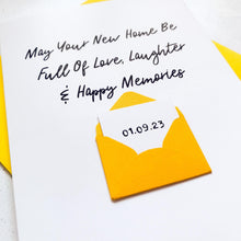 Load image into Gallery viewer, New Home, New Memories Card, Personalised New Home Card, 1st Home Card, First Home Card, Congratulations Card, on your new home