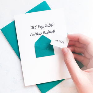 Husband Wedding Countdown Card, Card for husband to be, engagement card, Husband to be card, Wife to be card, Wedding Card for Fiancee
