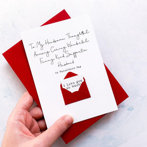 My Handsome Husband Valentine&#39;s Day Card, Husband Valentine&#39;s Card, Partner Card, Valentines Day card for Husband, Personalised Card