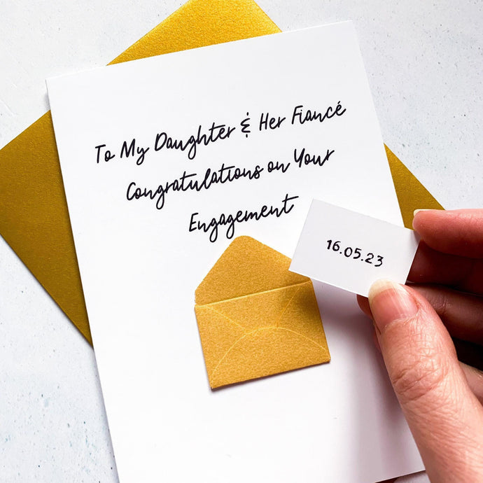 To My Daughter and her Fiancee Congratulations card, Engagement card, Congratulations on your engagement, card for son, card for couple