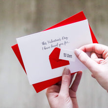 Load image into Gallery viewer, Valentine&#39;s Days Card, Husband Valentine&#39;s Card, Boyfriend Valentine&#39;s Day Card, Valentine&#39;s Day card for Wife, Special Date, Personalised