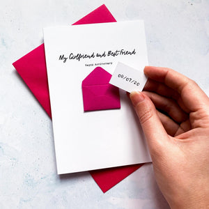 Best Friend Anniversary Card, Girlfriend Anniversary Card, Wife Anniversary card, Anniversary card for her, Personalised Anniversary Card