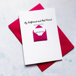 Best Friend Anniversary Card, Girlfriend Anniversary Card, Wife Anniversary card, Anniversary card for her, Personalised Anniversary Card