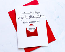Load image into Gallery viewer, Anniversary Card, Card for Fiancé, Wedding Countdown Card, Romantic Card for Husband to Be, Engagement Gift, I Do Card, Handmade Card
