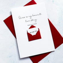 Load image into Gallery viewer, Our Love Story Anniversary Card, Husband Anniversary Card, Boyfriend Anniversary Card, Anniversary card for Wife, Special Date, Personalised