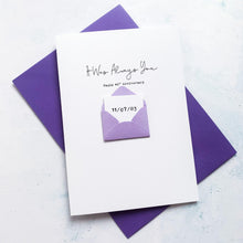 Load image into Gallery viewer, Always You 40th Anniversary Card, Husband Anniversary Card, Boyfriend Anniversary Card, Anniversary card for Wife, Special Date Personalised