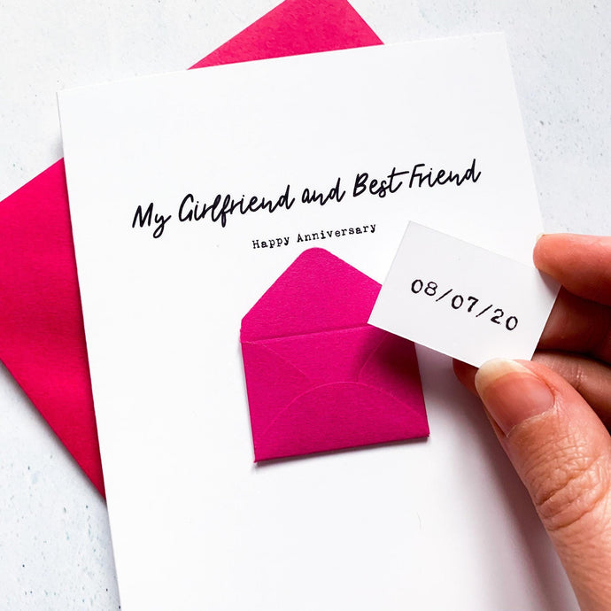 Best Friend Anniversary Card, Girlfriend Anniversary Card, Wife Anniversary card, Anniversary card for her, Personalised Anniversary Card