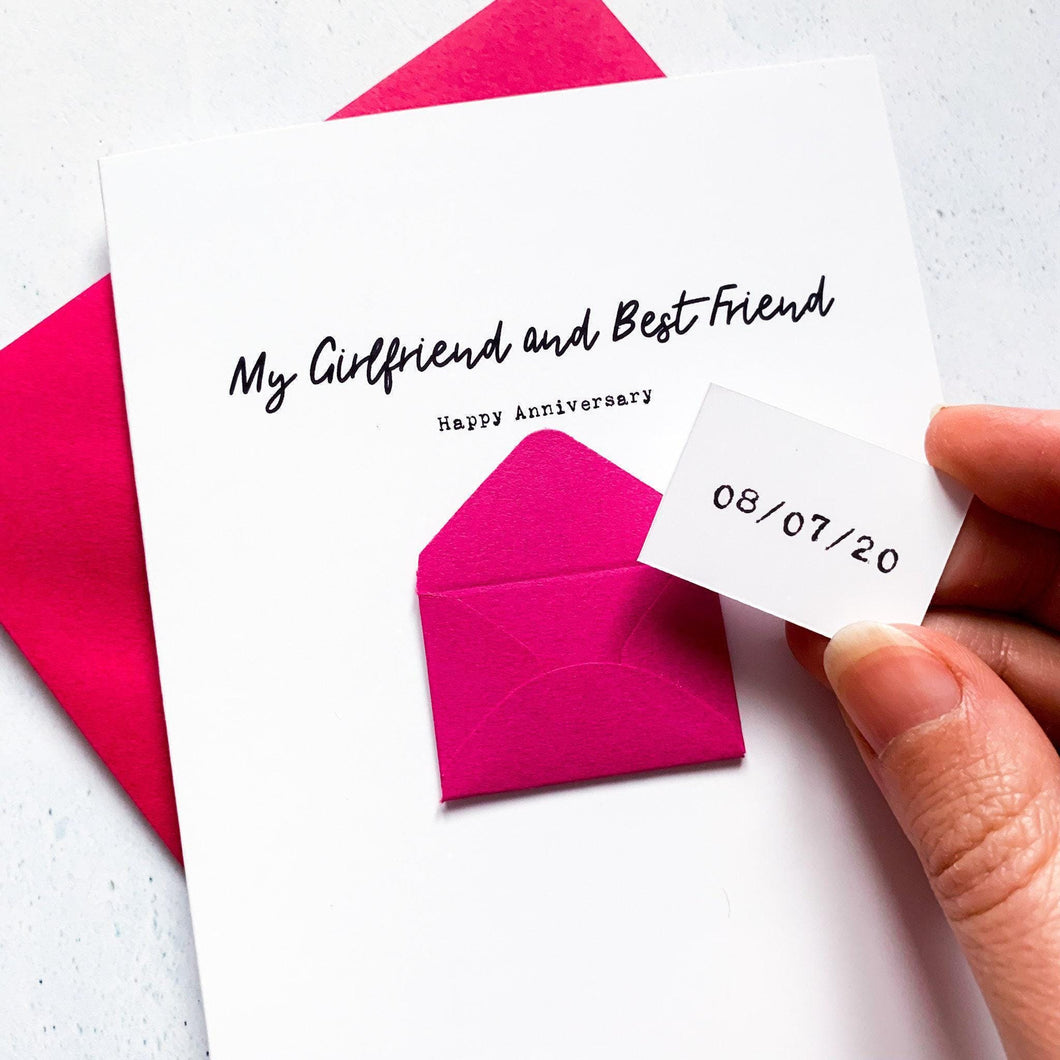 Best Friend Anniversary Card, Girlfriend Anniversary Card, Wife Anniversary card, Anniversary card for her, Personalised Anniversary Card
