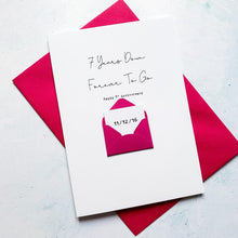Load image into Gallery viewer, 7th Anniversary Card, 7 Years Down, Husband Anniversary Card, Boyfriend Anniversary Card, Anniversary card for Wife, Personalised