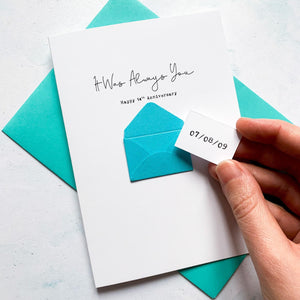 Always You 14th Anniversary Card, Husband Anniversary Card, Boyfriend Anniversary Card, Anniversary card for Wife, Special Date Personalised