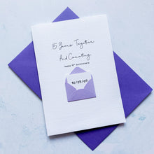Load image into Gallery viewer, 15 Years and Counting 15th Anniversary Card, Husband Anniversary Card, Boyfriend Anniversary Card, Anniversary card for Wife, Personalised