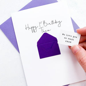 1st Birthday Card, 1 Year Old, Personalised, Any Name, Birthday Card for boy, cute birthday card, handmade card, 3D Card, son Birthday
