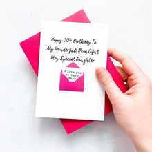 Load image into Gallery viewer, Very Special Daughter Birthday Card, Daughter Birthday Card, Female Birthday Card, Birthday card for her, Personalised Card, For Her