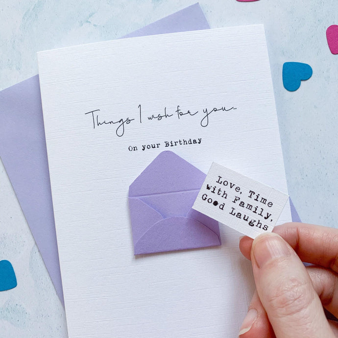 Birthday Wish Card, Birthday Card for her, Birthday card for him, Birthday card for son, Birthday card for husband, boyfriend birthday card