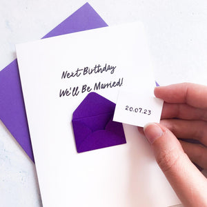 Next birthday we&#39;ll be married Card, Card for husband to be, wife to be card, husband to be card, Wedding Card for Fiancé