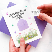 Load image into Gallery viewer, Wonderful Auntie Birthday Card, Aunt Birthday Card, Female Birthday Card, Birthday card for her, Personalised Card, For Her, Sentimental