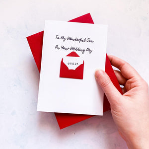 To My Son on his Wedding Day Card, Wedding Card for son, For Couple, On your wedding day card, Congratulations Card, Card to son, to my son