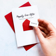 Load image into Gallery viewer, Happily Ever After Wedding Day Card, Card For Couple, On your wedding day, Congratulations Card, Personalised Wedding Card, Wedding Day Card