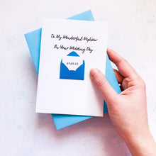 Load image into Gallery viewer, Personalised Wedding Day Card For Nephew, To a Special Couple, Handmade Wedding Keepsake, Congratulations, Custom Gift, Personalized Card