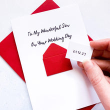 Load image into Gallery viewer, To My Son on his Wedding Day Card, Wedding Card for son, For Couple, On your wedding day card, Congratulations Card, Card to son, to my son