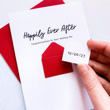 Load image into Gallery viewer, Happily Ever After Wedding Day Card, Card For Couple, On your wedding day, Congratulations Card, Personalised Wedding Card, Wedding Day Card