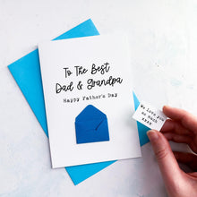 Load image into Gallery viewer, Personalised Fathers Day Card, Best Dad &amp; Grandpa, Custom Handmade Greeting Card, Special Dad Keepsake Gift, To My Dad, 1st Father's Day