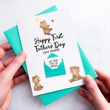 Load image into Gallery viewer, Personalised First Fathers Day Card, From Baby, Custom Handmade Greeting Card, Cute Keepsake Gift, To My Daddy, 1st Father's Day Together