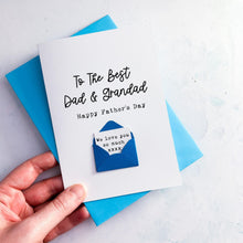 Load image into Gallery viewer, Personalised Fathers Day Card, Best Dad &amp; Grandad, Custom Handmade Greeting Card, Special Dad Keepsake Gift, To My Dad, 1st Father's Day