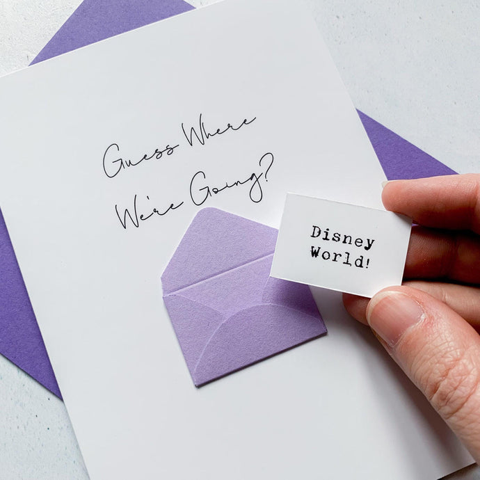 Guess Where Holiday Announcement Card, Going on holiday card, Holiday reveal card, holiday reveal tickets, holiday reveal ideas, trip reveal