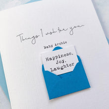 Load image into Gallery viewer, New Baby Card, Congratulations Card, New Baby Girl Card, New Baby Boy Card, New Baby Card, Personalised, New Baby Gift, Baby girl card