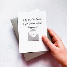 Load image into Gallery viewer, To My Son and his Fiancee Congratulations card, Engagement card, Congratulations on your engagement, card for son, son and daughter in law