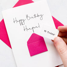 Load image into Gallery viewer, 15th Birthday Card, 15 Year Old, Personalised, Any Name, Birthday Card for girl, cute birthday card, handmade, 3D Card, daughter Birthday