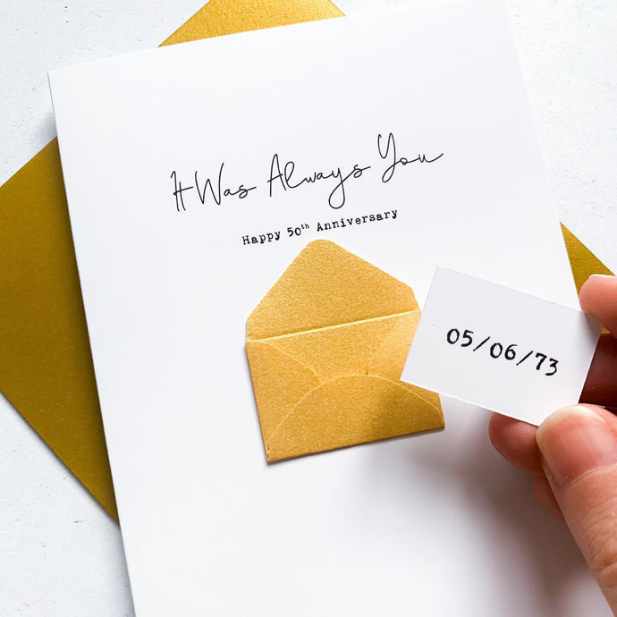 Always You 50th Anniversary Card, Husband Anniversary Card, Boyfriend Anniversary Card, Anniversary card for Wife, Special Date Personalised