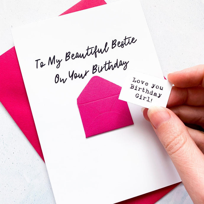 To My Beautiful Bestie Birthday Card, Best Friend Birthday Card, Friend Birthday Card, Birthday card for friend, Personalised Card, For Her