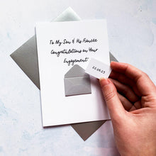 Load image into Gallery viewer, To My Son and his Fiancee Congratulations card, Engagement card, Congratulations on your engagement, card for son, son and daughter in law