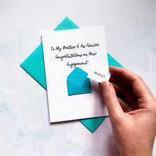Load image into Gallery viewer, To My Brother Congratulations card, Engagement card, Congratulations on your engagement, engagement card for brother, engagement gift