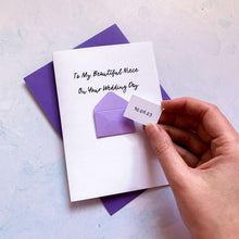 Load image into Gallery viewer, To My Niece on Her Wedding Day Card, Wedding Card for sister, Card for For Couple, On your wedding day card, Congratulations Card, for her