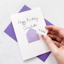 Load image into Gallery viewer, 6th Birthday Card, 6 Year Old, Personalised, Any Name, Birthday Card for girl, cute birthday card, handmade, 3D Card, daughter Birthday