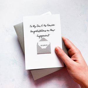 To My Son and his Fiancee Congratulations card, Engagement card, Congratulations on your engagement, card for son, son and daughter in law