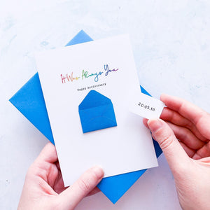 LGBTQ+ Anniversary Card, To My Husband, Boyfriend, Wife, Girlfriend, Keepsake Gift, Custom Card, Card for Him, For Her, Gay Pride, Rainbow