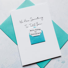 Load image into Gallery viewer, Surprise Holiday Announcement Card, Going on holiday card, Holiday reveal card, holiday reveal tickets, holiday reveal ideas, trip reveal