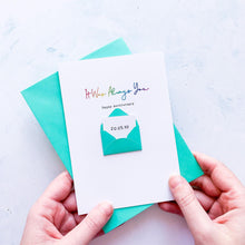 Load image into Gallery viewer, LGBTQ+ Anniversary Card, To My Husband, Boyfriend, Wife, Girlfriend, Keepsake Gift, Custom Card, Card for Him, For Her, Gay Pride, Rainbow